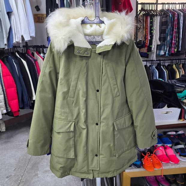 플라스틱아일랜드  후드 퍼 야상 패딩 (1331)