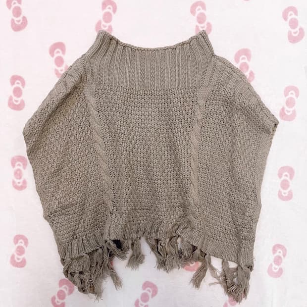 AXES FEMME 엑시즈팜♡꽈배기 모리 케이프 니트