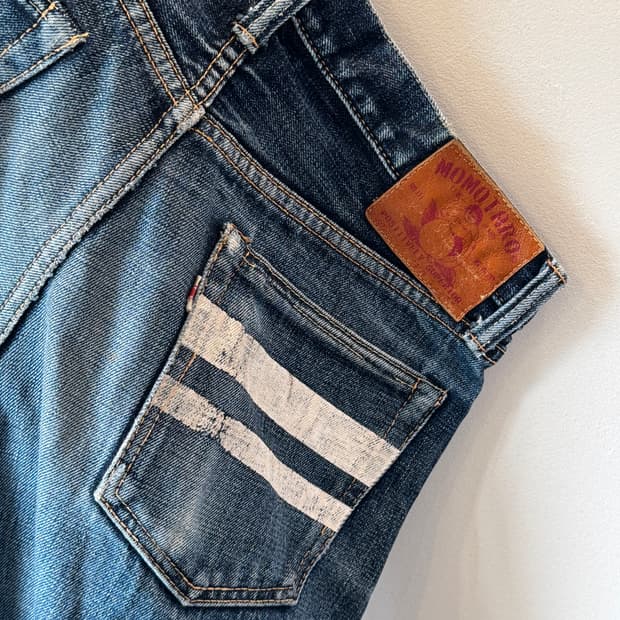 모모타로 체인스티치 셀비지 진(B1)