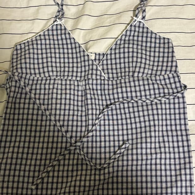 브랜디멜빌 Brandy Melville 체크 나시 탑