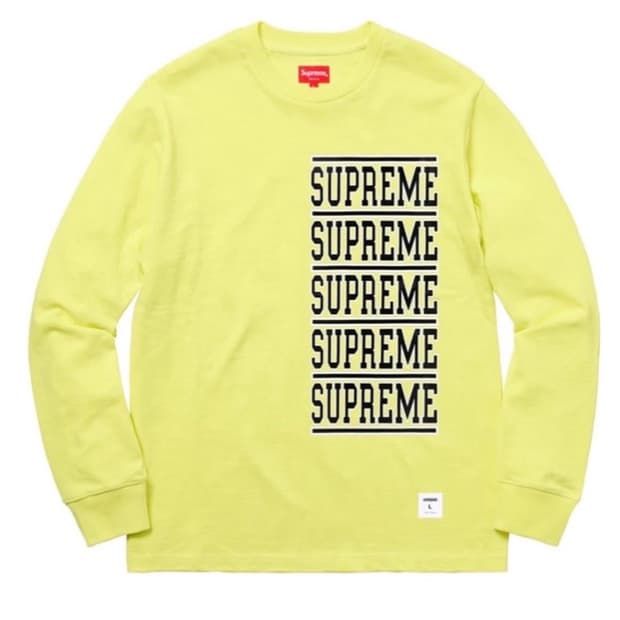 SS18 STACKED L/S TOP 슈프림 롱 슬리브 티셔츠