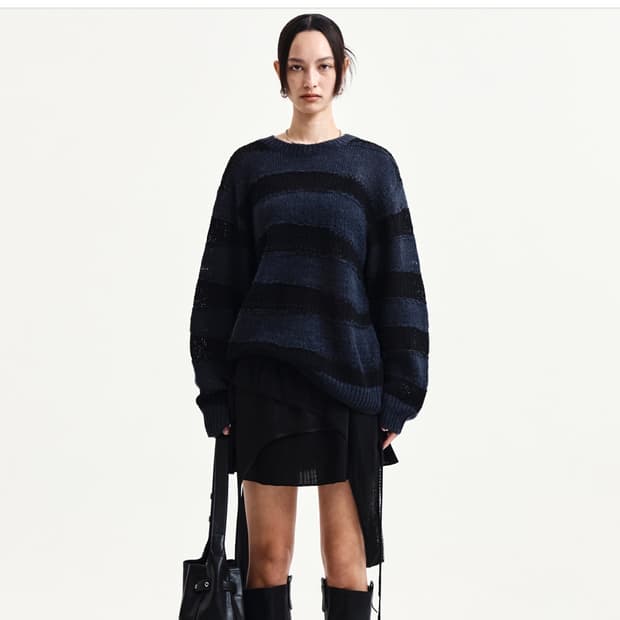 마뗑킴 랩 스커트 블랙,화이트 두개 