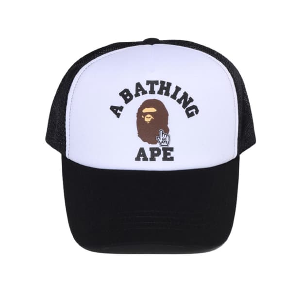 베이프 고 에이프 포인터 컬리지 메쉬 캡 블랙