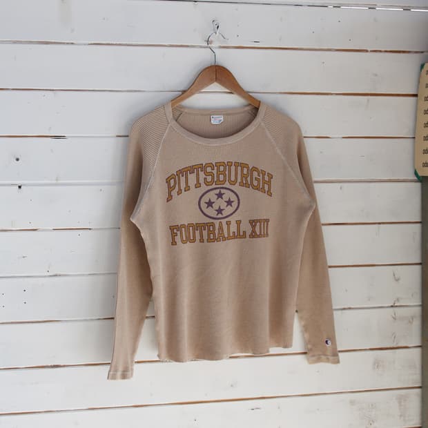 (착용컷) Champion 프린팅 와플 티셔츠 (남성용 M)