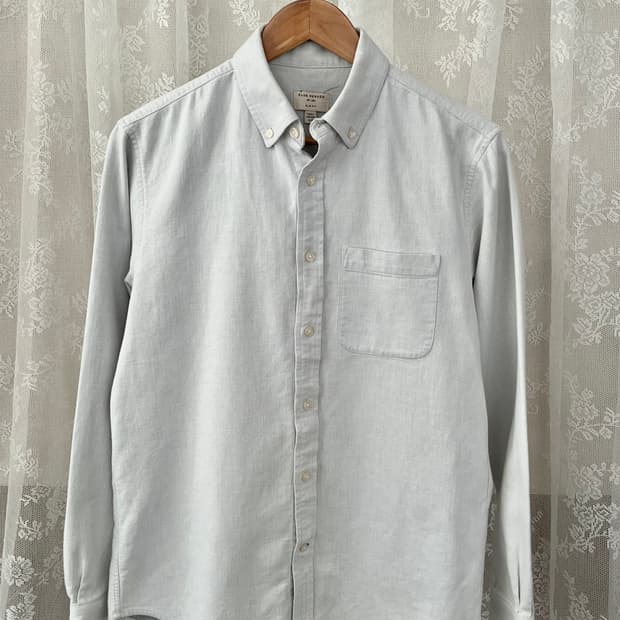 S) 클럽모나코 슬림핏 도톰 셔츠 스카이블루