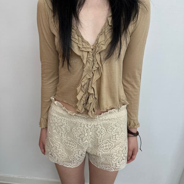 ruffle cardigan