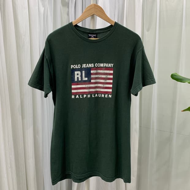 빈티지 폴로 진스 성조기 반팔 티셔츠 1911