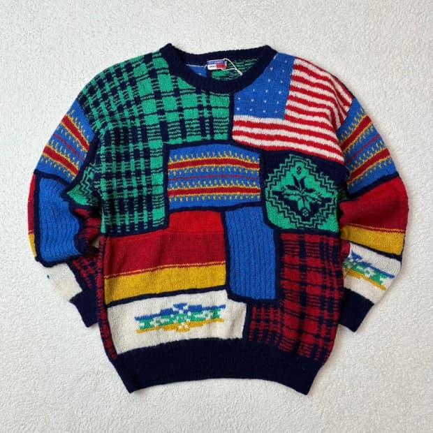 아이비리그 90's 헤비 울 패턴 니트 PN5931