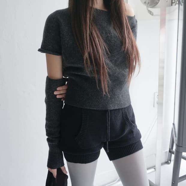 T by ALEXANDER WANG knit shorts