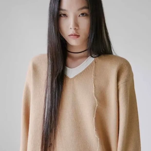 ra vide 라비드 울 브이넥 니트 