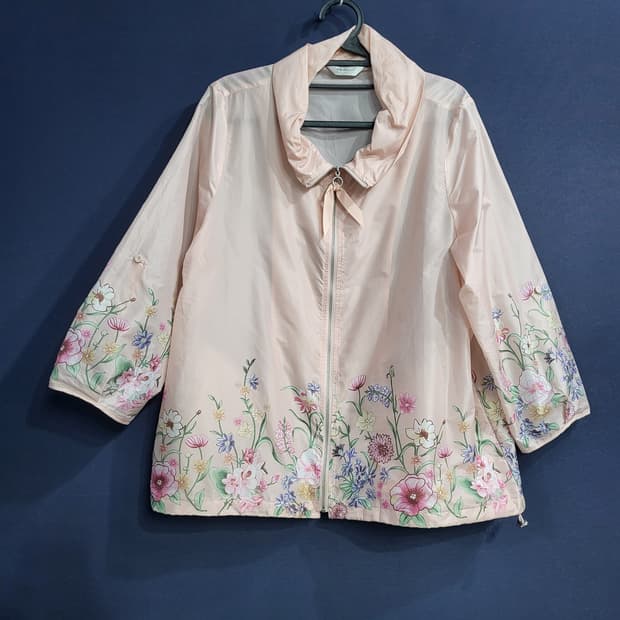 프린팅 롤업 홑겹 자켓