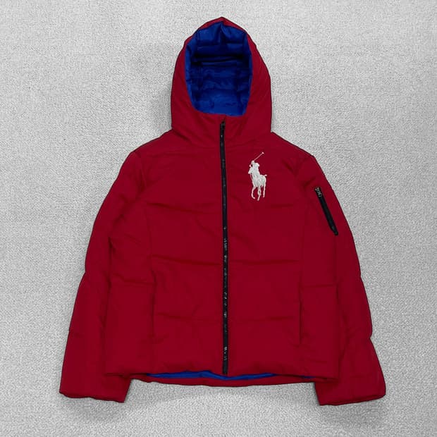 폴로 랄프로렌 빅 포니 다운 푸퍼 패딩 레드