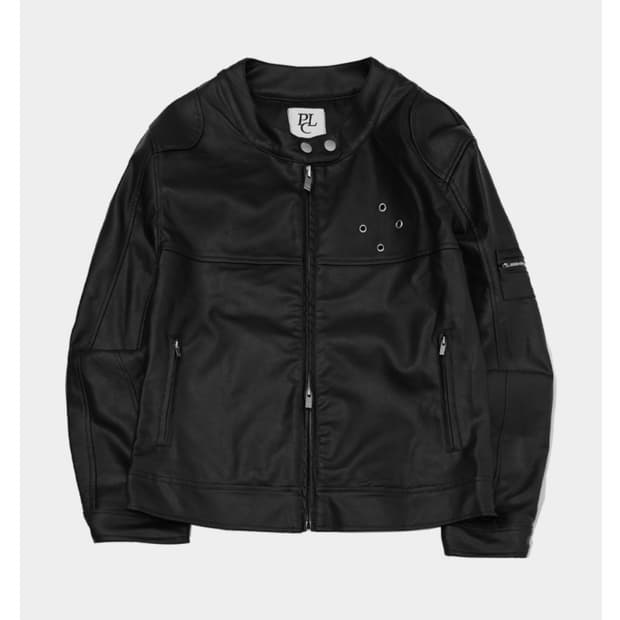 플레이스 스튜디오 레더 자켓 블랙