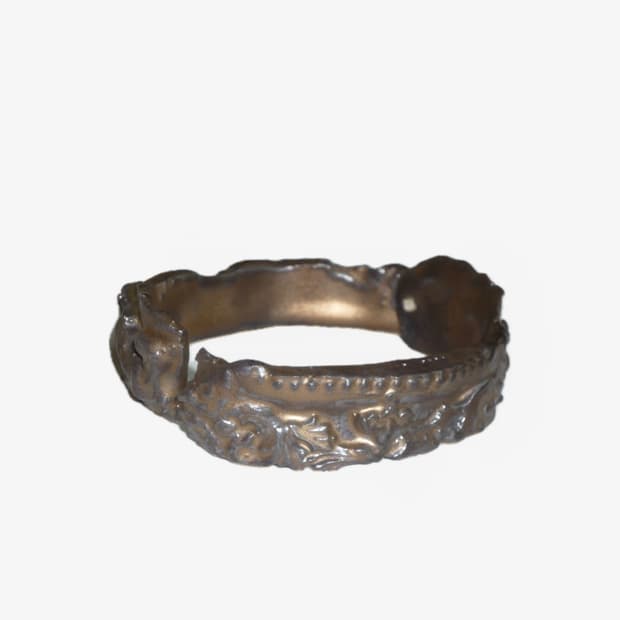 Handmade ceramic bangle bracelet
