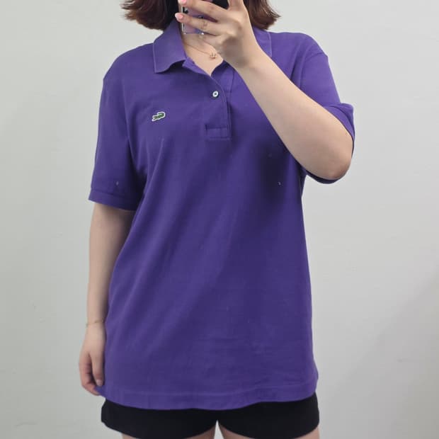 [프립]L/라코스테 퍼플 반팔 카라티