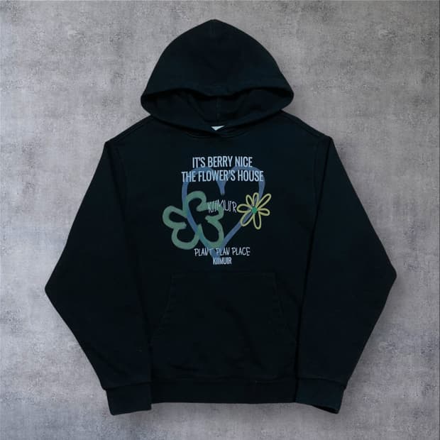 키뮤어 빅로고 블랙 후드티