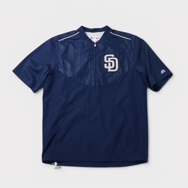 [S] 마제스틱 mlb 샌디에고 파드리스 어센틱 풀오버 반팔 자켓
