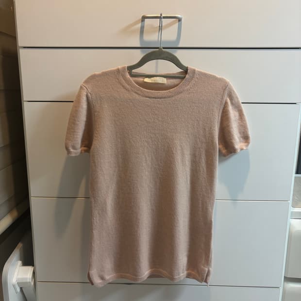 Max Mara 막스마라 캐시미어 핑크 반팔 니트 M