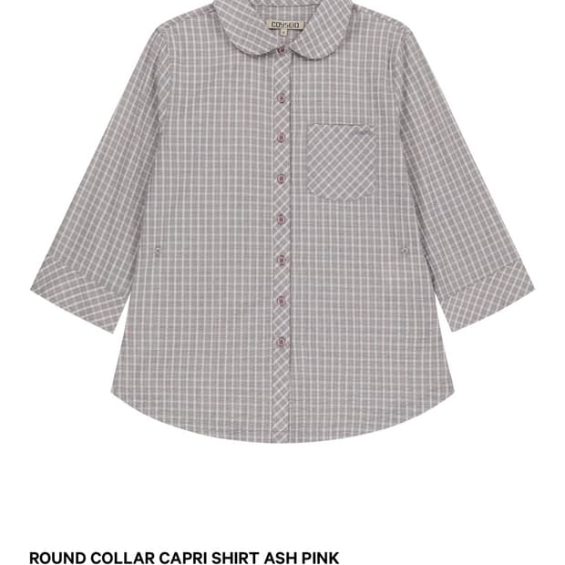 코이세이오 Round collar capri shirt