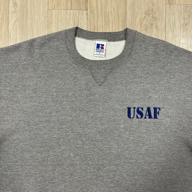 110) 90's 러셀 미군 미공군 맨투맨(미국제)