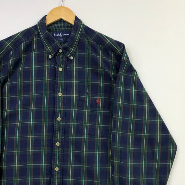 XL 폴로 타탄체크 셔츠