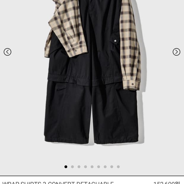 Cord 코드 랩셔츠 컨버트 디테쳐블 팬츠 카고팬츠