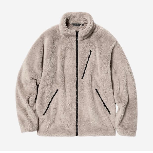 유니클로 니들스 플리스 자켓 베이지 M