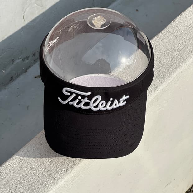 [F] 타이틀리스트 로고 블랙 썬바이저 썬캡 모자 a