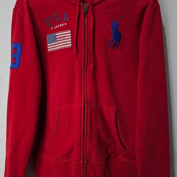 폴로 POLO 빅포니 성조기 USA 후드집업 85~90/XS~S
