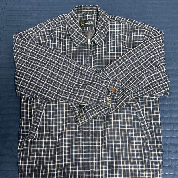 빈티지 NAPOLEE 체크 자켓