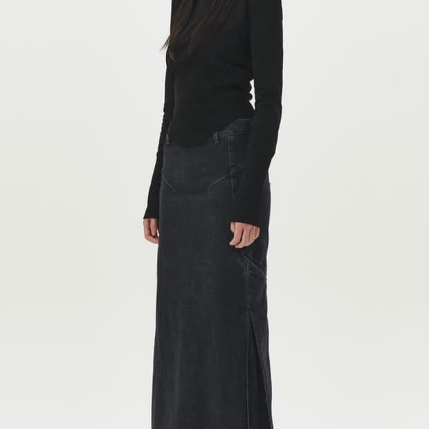 누마레 ee 데님 롱 스커트 M