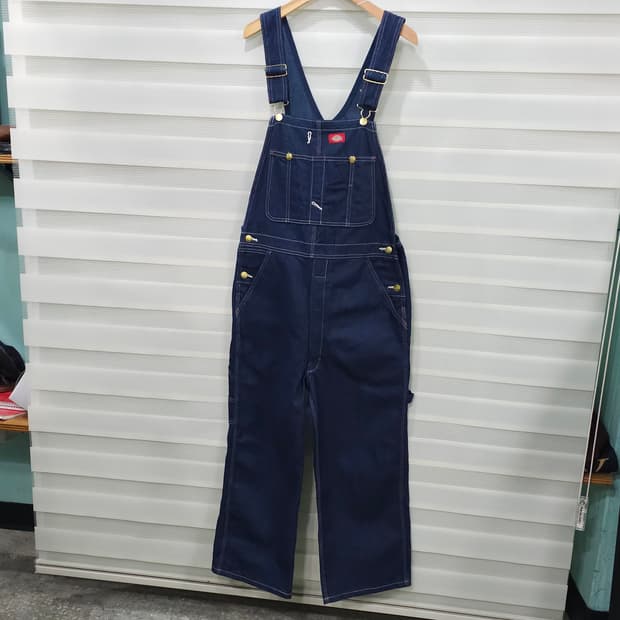 디키즈 데님 오버롤 팬츠- 32