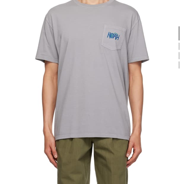 노아(NOAH) 그레이 카오스 반팔 티셔츠 XL