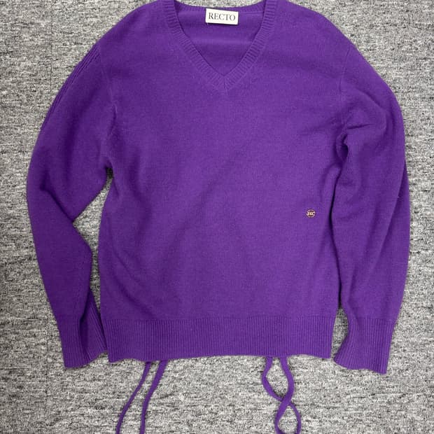 RECTO 렉토 브이넥 니트 퍼플 S