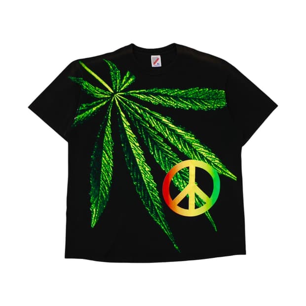 90’s 마리화나 풀프린팅 티셔츠