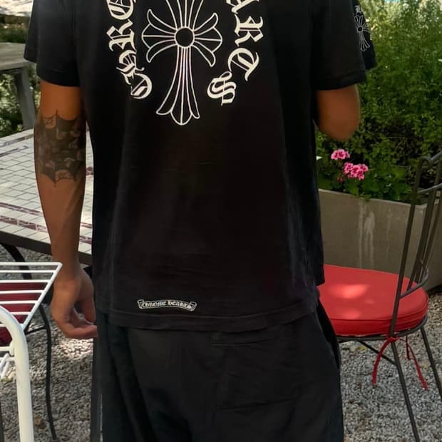 CHROME HEARTS 크로스넥 프린트 티셔츠