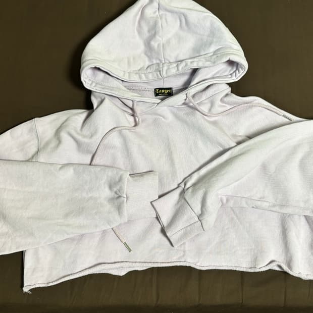 탠저 라벤더 크롭후디