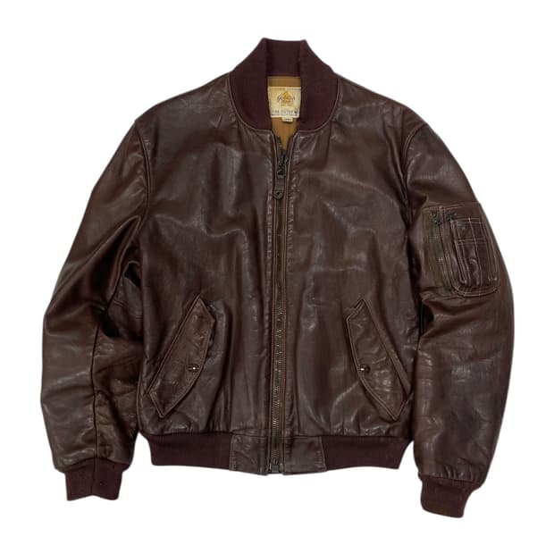 80‘s 골든베어 레더 Ma-1 봄버 자켓