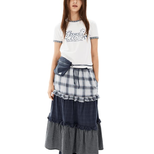 썬러브 W 72 Tour Ringer Tee White