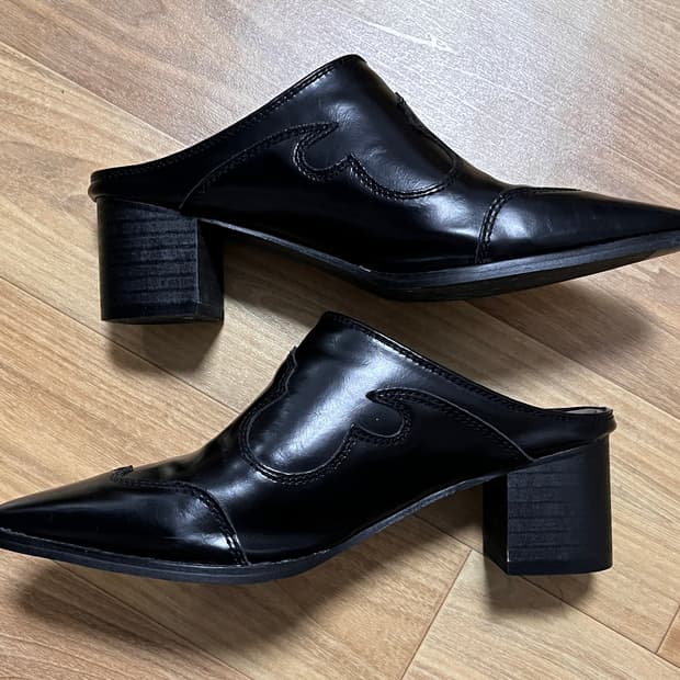 빈티지 뾰족코 웨스턴 뮬