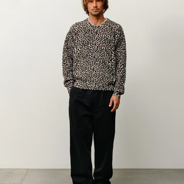 스투시 레오파드 니트