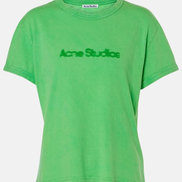 아크네 스튜디오 로고 코튼 티셔츠 