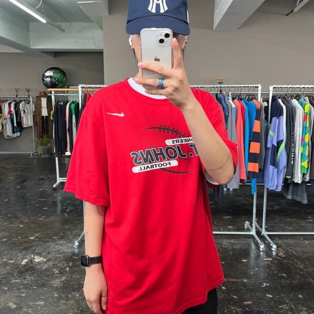 나이키 풋볼 프린팅 반팔 티셔츠