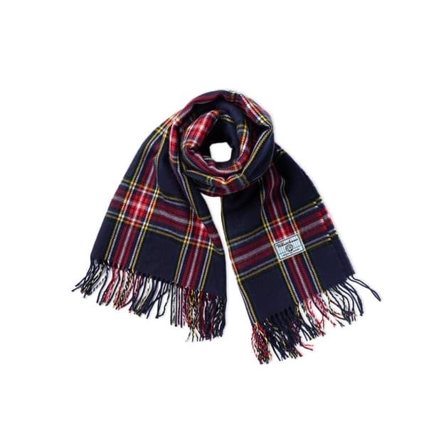 네이비 체크 목도리