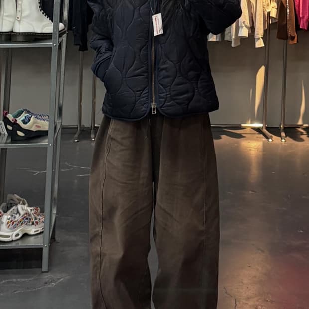 라퍼지스토어 네이비 숏 퀄팅 자켓 A3423