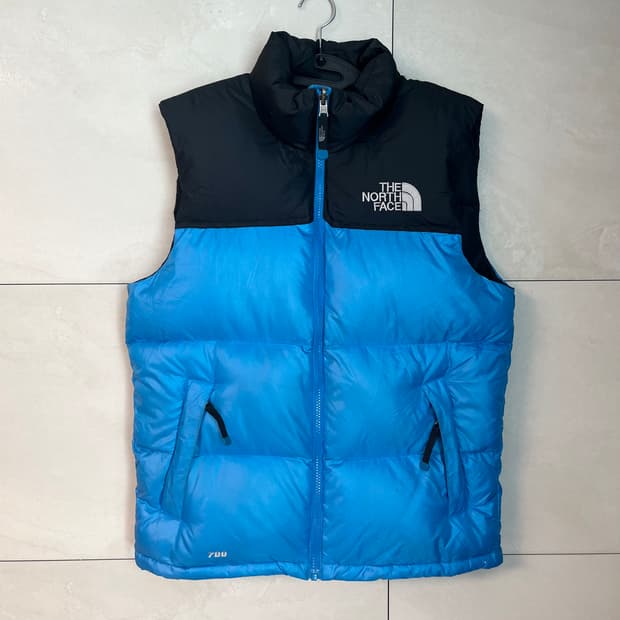 노스페이스 700 눕시 패딩 조끼 베스트 블루 [90]