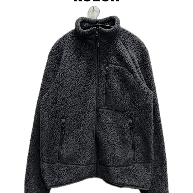 코오롱스포츠 폴라텍 셰르파 양털 뽀글이 집업 자켓 차콜