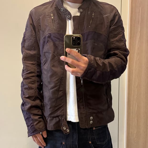 디젤 스펠아웃 바이커 자켓