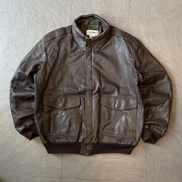90년대 미국 생산 L.L.bean A-2 레더 자켓
