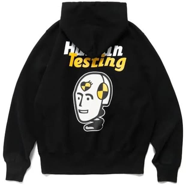 휴먼메이드 테스팅 에이셉 라키 머천 후드 블랙 [XXL]